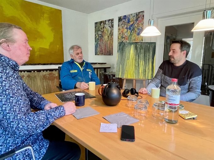 Vorstellung des Werks beim Pressegespräch mit dem NDR Reporter